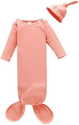 Brand new 🥰 FIOMVA Newborn Baby Girl Boy Nightgowns Organic Cotton Gowns Knotted Sleeping Bag With Hat Coming Home Outfit For Unisex Baby H-ribbed White 🧨 14 Brand new 🥰 FIOMVA Newborn Baby Girl Boy Nightgowns Organic Cotton Gowns Knotted Sleeping Bag With Hat Coming Home Outfit For Unisex Baby H-ribbed White 🧨 - Image 14