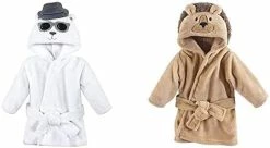 Promo 😉 Hudson Baby Boy Plush Animal Face Bathrobe 2-Pack, Alligator Cow ❤️ -Sleepwear & Robes Sales 311ab8zzTL. AC