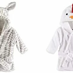 Promo 😉 Hudson Baby Boy Plush Animal Face Bathrobe 2-Pack, Alligator Cow ❤️ -Sleepwear & Robes Sales 316mixVeSvL. AC