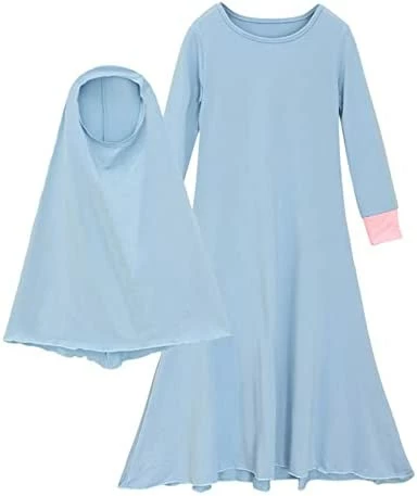 Cheapest ⌛ Muslim Islamic Baby 👧 Girls' Ramadan Abaya With Hijab Full Length Robe Burka Maxi First 👪 Thanksgiving Baby Girl Pink 🔔 3 Cheapest ⌛ Muslim Islamic Baby 👧 Girls' Ramadan Abaya With Hijab Full Length Robe Burka Maxi First 👪 Thanksgiving Baby Girl Pink 🔔 - Image 3