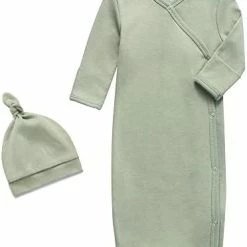 Budget ⌛ O2 BABY 100% Organic Cotton Kimono Gown With Mittens & Fold-over Pouch Penguin 🧨 -Sleepwear & Robes Sales 31AlxI0hItL. AC