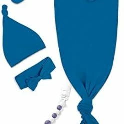 Top 10 ⌛ Knotted Gown With Hat And Headband &Clip Dark Grey Green+green Clip 🎁 -Sleepwear & Robes Sales 31E0pY279EL. AC