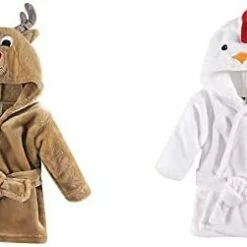 Promo 😉 Hudson Baby Boy Plush Animal Face Bathrobe 2-Pack, Alligator Cow ❤️ -Sleepwear & Robes Sales 31HzkiwgwoL. AC
