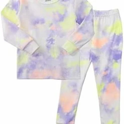 Flash Sale 🌟 Mini-K Baby Toddler Kids Boys 👧 Girls Sleepwear Pajamas 100% Cotton Long Sleeve 2pcs Pjs Set Basic Yellow ❤️ -Sleepwear & Robes Sales 31MnxgFBeL. AC