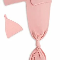 Best Sale 🤩 Newborn Baby Knotted Gown, Super Soft Silky Infant Long Sleeve Sleeper For Baby Girl And Boy Sleeping Bag With Hat Light Purple 🔔 -Sleepwear & Robes Sales 31Nol9DSj S