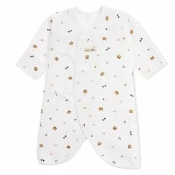 Deals 😉 100% Certified Organic Cotton Korean Kimono Newborn Baby Gown Robe Relaxed Outfit ☀️ Summer Winter Fall 0-6 Months Mitten Cuffs Piggy_spring Fall 🔔