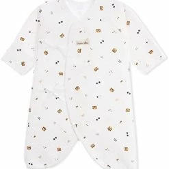 Deals 😉 100% Certified Organic Cotton Korean Kimono Newborn Baby Gown Robe Relaxed Outfit ☀️ Summer Winter Fall 0-6 Months Mitten Cuffs Piggy_spring Fall 🔔 -Sleepwear & Robes Sales 31NrC3MZh0L. AC