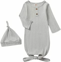 New ❤️ Baby Gown Newborn Cotton Nightgown Long Sleeve Stripe Baby Sleeping Bags Baby Boy Girl Coming Home Outfits Set Hollow Grey ❤️ 25 New ❤️ Baby Gown Newborn Cotton Nightgown Long Sleeve Stripe Baby Sleeping Bags Baby Boy Girl Coming Home Outfits Set Hollow Grey ❤️ -Sleepwear & Robes Sales 31OCsI nXWL. AC