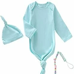 Deals ⌛ MoryGooder Newborn Cotton Nightgowns Neutral Baby Knotted Sleeper Baby Coming Home Outfit Dark Red 🧨 -Sleepwear & Robes Sales 31R1Uomyo9L. AC