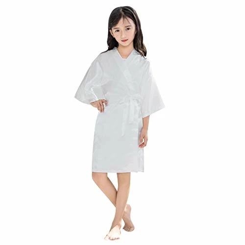 Discount 👍 Satin Robes Silk Sleepwear Kimono Baby Kids 👧 Girls Clothes Solid Toddler Bathrobe Winter 🧥 Coats For (White, 2-3 Years) 😉 1 Discount 👍 Satin Robes Silk Sleepwear Kimono Baby Kids 👧 Girls Clothes Solid Toddler Bathrobe Winter 🧥 Coats For (White, 2-3 Years) 😉