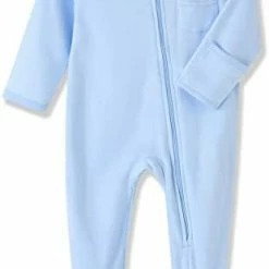 Brand new 💯 Eleven's Kingdom Baby Kids Sleep And Play Baby Cotton Pajamas Zip Front Footed Sleeper 0-12 Month Solid Black ⌛ -Sleepwear & Robes Sales 31YiSY anPL. AC