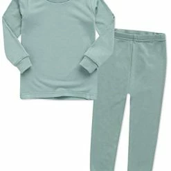 Cheap ❤️ VAENAIT BABY 6M-12Y Toddler Kids 👧 Girls Boys Soft Comfy Modal Tencel Solid Raglan Sleepwear Pajamas Pjs 2pcs Set B05-lavender ✨