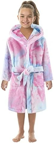 Best deal 🥰 Toddler Kids Baby Boys 👧 Girls Soft Fleece Tie Dye Pajamas Sleepwear Flannel Warm Hooded Towel Bathrobe Robe Outfits Pink 🎁 6 Best deal 🥰 Toddler Kids Baby Boys 👧 Girls Soft Fleece Tie Dye Pajamas Sleepwear Flannel Warm Hooded Towel Bathrobe Robe Outfits Pink 🎁 - Image 6