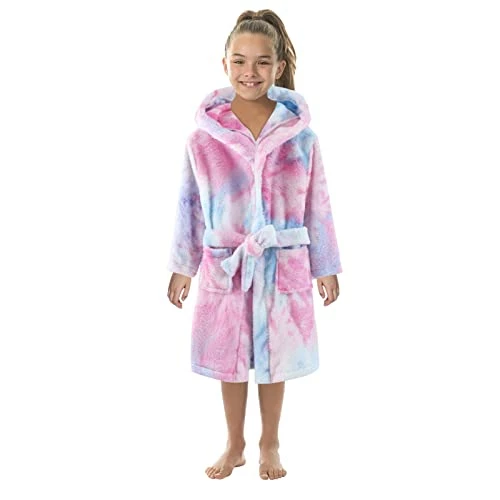 Best deal 🥰 Toddler Kids Baby Boys 👧 Girls Soft Fleece Tie Dye Pajamas Sleepwear Flannel Warm Hooded Towel Bathrobe Robe Outfits Pink 🎁 1 Best deal 🥰 Toddler Kids Baby Boys 👧 Girls Soft Fleece Tie Dye Pajamas Sleepwear Flannel Warm Hooded Towel Bathrobe Robe Outfits Pink 🎁