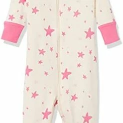 Flash Sale 🧨 Moon And Back By Hanna Andersson Baby 👧 Girls' One-Piece Organic Cotton Footless Pajamas Pink Flowers ✨ -Sleepwear & Robes Sales 31dW9hVlAJS. AC