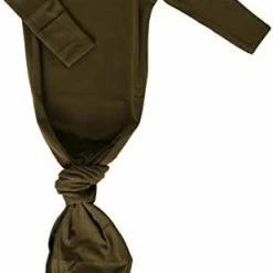 Discount 👍 Marlowe & Co Organic Cotton Knotted Newborn Baby Gown, Soft Knotted Sleeper Gown For Baby Boy And Girl Sky Blue 🔔 -Sleepwear & Robes Sales 31hN2VCge9L. AC