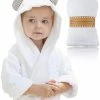 Top 10 😀 Channing & Yates - Premium Baby Robe - Toddler Robe - Organic Bamboo Hooded Bathrobe Towel - Thick And Soft Pink ⭐