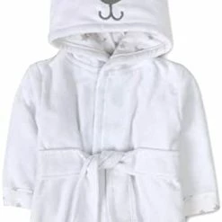 Best deal ⌛ Baby Terry Cloth Plush Animal Face Robe, 0-9 Month Baby Robe With Ears, Hood |100% Cotton Baby Robe Whimsical White Bear 🥰 -Sleepwear & Robes Sales 31lxqQj0sL. AC