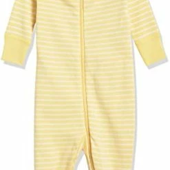 Budget 🎁 Moon And Back By Hanna Andersson Unisex Babies' One-Piece Organic Cotton Footless Pajamas Yellow, Stripe 🔔 -Sleepwear & Robes Sales 31okMF5ouES. AC