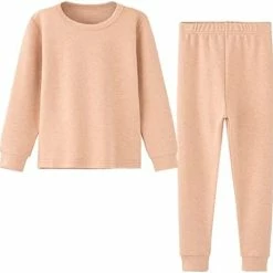Brand new 🔥 Enfants Chéris Toddler Pajamas 👧 Girls Boys Warm Cotton Pjs For Kids, 24M-6 Years Plain-camel ✔️ -Sleepwear & Robes Sales 31uIT862OFL. AC