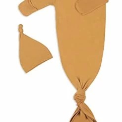 Best Sale 🤩 Newborn Baby Knotted Gown, Super Soft Silky Infant Long Sleeve Sleeper For Baby Girl And Boy Sleeping Bag With Hat Light Purple 🔔 -Sleepwear & Robes Sales 31vjpuhLK7S