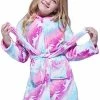 Wholesale 😍 Soft Girl Bathrobe Hoodie, Unisex Hooded Gift For Girl And Boys Pink ✔️