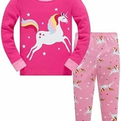 Best reviews of 😍 Little 👧 Girls Mermaid Pajamas 2 Piece Set 100% Cotton Sleepwear Toddler Clothes For Kids Baby Ladybug Style PJs Size 2-7T E-cute Bunny 😀 -Sleepwear & Robes Sales 41 iLuK31lL. AC 1