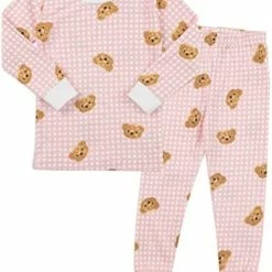 Flash Sale 🌟 Mini-K Baby Toddler Kids Boys 👧 Girls Sleepwear Pajamas 100% Cotton Long Sleeve 2pcs Pjs Set Basic Yellow ❤️ -Sleepwear & Robes Sales 410JKVe2dfL. AC