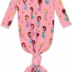 Cheapest ✨ Posh Peanut Knotted Newborn Gown - Newborn Gowns For 👧 Girls, Baby Sleep Gown - Baby Girl Gowns 0-3 Months, Baby Knotted Gowns Pink Heather 🛒 -Sleepwear & Robes Sales 410bkfgS3PS. AC