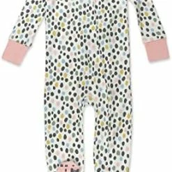 Cheapest 🔥 HonestBaby Baby Organic Cotton Snug-fit Footed Pajamas Flower Power ✔️ -Sleepwear & Robes Sales 4115DLjMQL. AC