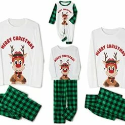 Budget ✨ Awoscut 🔔 Christmas Matching Family Pajamas, 🔔 Christmas PJs For Holiday Xmas Sleepwear For Couples, 🐶 Dog And Owner 😀 -Sleepwear & Robes Sales 411aOI0euyL. AC