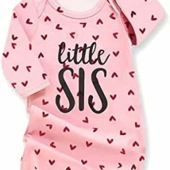Deals 🌟 Newborn Baby Girl Little Sister Sleeper Gown Stripe Long Sleeve Nightgown Outfit 🧛 Halloween1 🌟 -Sleepwear & Robes Sales 411edIj2gXL. AC