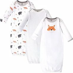 Budget 🥰 Touched By Nature Unisex Baby Organic Cotton Gowns Pink Gray Scribble 🧨 -Sleepwear & Robes Sales 413XYxIlcSS. AC