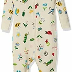 Budget 🎁 Moon And Back By Hanna Andersson Unisex Babies' One-Piece Organic Cotton Footless Pajamas Yellow, Stripe 🔔 -Sleepwear & Robes Sales 413oTEqeS. AC