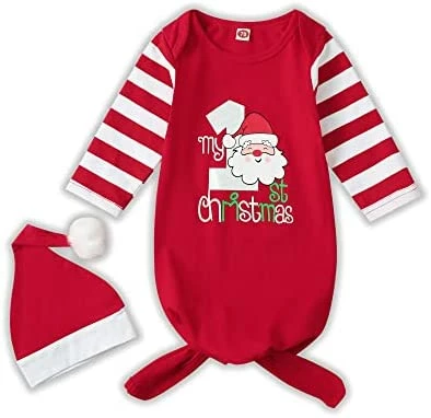 New ❤️ Baby Gown Newborn Cotton Nightgown Long Sleeve Stripe Baby Sleeping Bags Baby Boy Girl Coming Home Outfits Set Hollow Grey ❤️ 6 New ❤️ Baby Gown Newborn Cotton Nightgown Long Sleeve Stripe Baby Sleeping Bags Baby Boy Girl Coming Home Outfits Set Hollow Grey ❤️ - Image 6