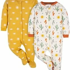 Flash Sale ⌛ Gerber Unisex-baby 2-pack Sleep 'N Play-closeout Gloaming Green ❤️ -Sleepwear & Robes Sales 415RDr7u8XL. AC 1