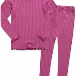 Budget 🛒 VAENAIT BABY 6M-12Y Kids Unisex 👧 Girls & Boys Soft Comfy Modal Tencel Shirring Sleepwear Pajamas 2pcs Set A-11-ivory 😀 -Sleepwear & Robes Sales 415qgb0wn2L. AC