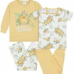 Discount 🔥 Gerber Baby 👧 Girls Toddler Snug Fit 4-Piece Pajama Set Unicorn 👏 -Sleepwear & Robes Sales 415rDFg2kSL. AC