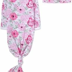 Top 10 ⭐ Baby Girl, Boy Knotted Infant Sleeper Gown With Headband Or Hat, Baby Coming Home Outfit For Boy Girl Fall Winter 0-6 Months Buffalo Plaid 👍 -Sleepwear & Robes Sales 415yvTJvCL. AC