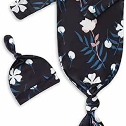 Budget 👏 Newborn Baby Knotted Gown, Super Soft Silky Infant Long Sleeve Sleeper With Tie Bottom Purple Flower 🧨 -Sleepwear & Robes Sales 4163nekiXjL. AC