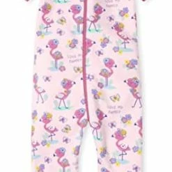 Discount 🔔 The Children's Place Baby Toddler 👧 Girls Snug Fit 100% Cotton Zip-Front One Piece Footed Pajama Love Mom/floral 🌟 -Sleepwear & Robes Sales 416UKsYVu3L. AC
