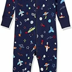 Budget 🎁 Moon And Back By Hanna Andersson Unisex Babies' One-Piece Organic Cotton Footless Pajamas Yellow, Stripe 🔔 -Sleepwear & Robes Sales 416pfICKFYS. AC