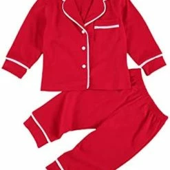 Best Pirce 👏 Merqwadd Toddler Baby Button-Down Pajamas Set, Cotton 2-PCS-PJs Set 👚 Shirt And Pants Sleepwear For Unisex Kids Short Sleeve-pink 😉 -Sleepwear & Robes Sales 4179iz8r8L. AC