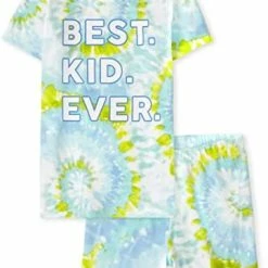 Flash Sale 🥰 The Children's Place Kids PJ Sleeve Top And Shorts Pajama Set Best Baby Ever - Purple 👏 -Sleepwear & Robes Sales 417JZRxSdmL. AC