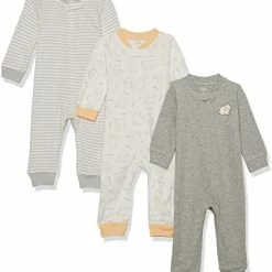 Wholesale 👏 Amazon Essentials Unisex Babies' Cotton Footless Zip-Front Sleep And Play Ivory, Forest 🎁