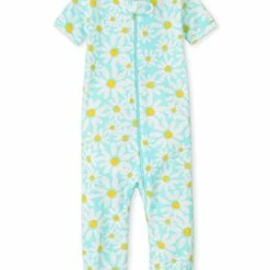 Discount ๐ The Children's Place Baby Toddler ๐ง Girls Snug Fit 100% Cotton Zip-Front One Piece Footed Pajama Love Mom/floral ๐