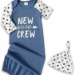 New ❤️ Baby Gown Newborn Cotton Nightgown Long Sleeve Stripe Baby Sleeping Bags Baby Boy Girl Coming Home Outfits Set Hollow Grey ❤️ 17 New ❤️ Baby Gown Newborn Cotton Nightgown Long Sleeve Stripe Baby Sleeping Bags Baby Boy Girl Coming Home Outfits Set Hollow Grey ❤️ -Sleepwear & Robes Sales 417qyswBGLL. AC