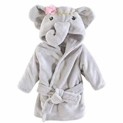 Cheap 😍 Little Treasure Unisex Baby Plush Bathrobe, Floral Elephant, 0-9 Months 🌟 -Sleepwear & Robes Sales 4187okIYlpL