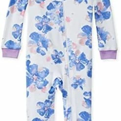 Best Sale ❤️ Burt's Bees Baby Baby 👧 Girls' Pajamas, Zip Front Non-Slip Footed Sleeper Pjs, 100% Organic Cotton Sunny Wildflower ✔️ -Sleepwear & Robes Sales 418Ax YHbBL. AC