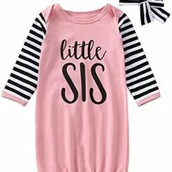 Cheap 💯 Newborn Baby Girl Isn't She Lovely Floral Nightgowns Headband Sleepwear Sleeping Bag Yellow 🔥 -Sleepwear & Robes Sales 418jRdqvY L. AC